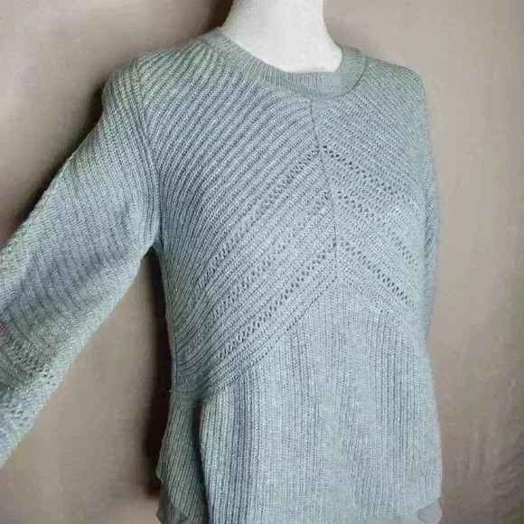 Lucky Brand women's light blue metallic sweater size small - Picture 3 of 6